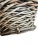 Large Handwoven Rattan Reed Basket Bi Cone For Sale - Image 9 of 12
