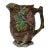 Antique English Majolica Rustic Floral Tree Bark Pitcher, Attributed to Shorter & Boulton For Sale