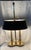 Small Vintage Frederic Cooper Brass Bouillotte Table Desk Lamp Tole Shade with brass inside shade. Light. Sticker reads...