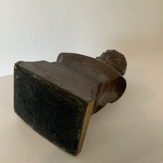 Mid 20th Century Small Bronze Bust/Paper Weight of Abraham Lincoln For Sale In Los Angeles - Image 6 of 8
