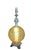 5311stolen 1960s Large Amber Glass Globe Dual Light Table Lamp For Sale - Image 4 of 4