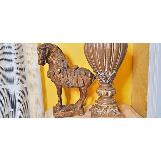 Attila Tivadar's Cast Stone Horse Sculpture, Original Repro of the Artist Marked #An1 For Sale - Image 11 of 12