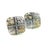 Contemporary 1990s John Hardy Estate Clip on Earrings Sterling Silver 18k Y Gold, 2 Pieces For Sale - Image 3 of 8