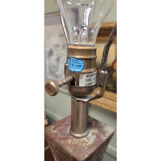 1980s Bronze Moden Table Lamps - a Pair For Sale In Philadelphia - Image 6 of 8