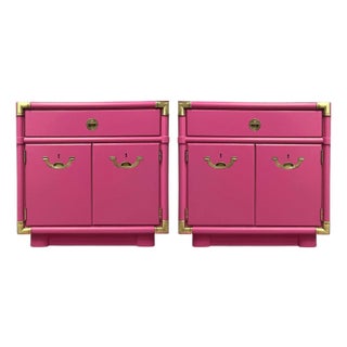 Nightstands by Drexel From the Accolade Series Reimagined in Hot Pink For Sale
