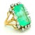 Vintage 1960s 14K Yellow Gold Colombian Emerald Diamond Cocktail Ring, 36.42 Ct For Sale - Image 12 of 16