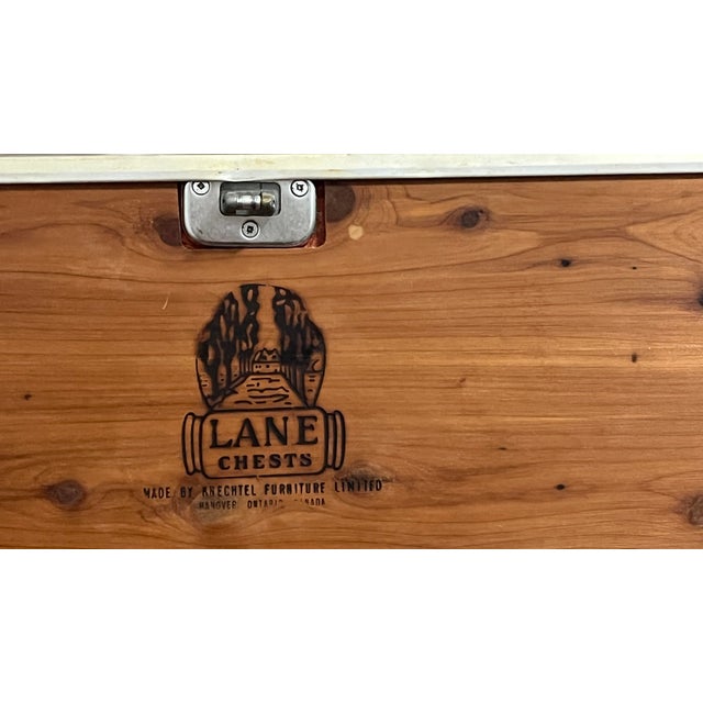 Lane Furniture 1964 Lane Cedar Hope Chest - Mid-Century Modern With New Safety Lock For Sale - Image 4 of 7