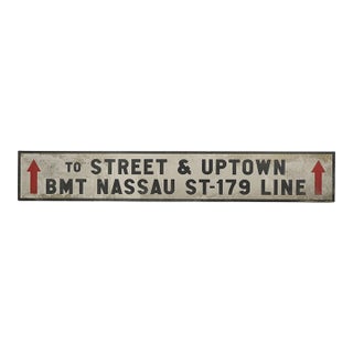 Reclaimed Marty Supreme BMT Nassau Movie Prop Sign For Sale