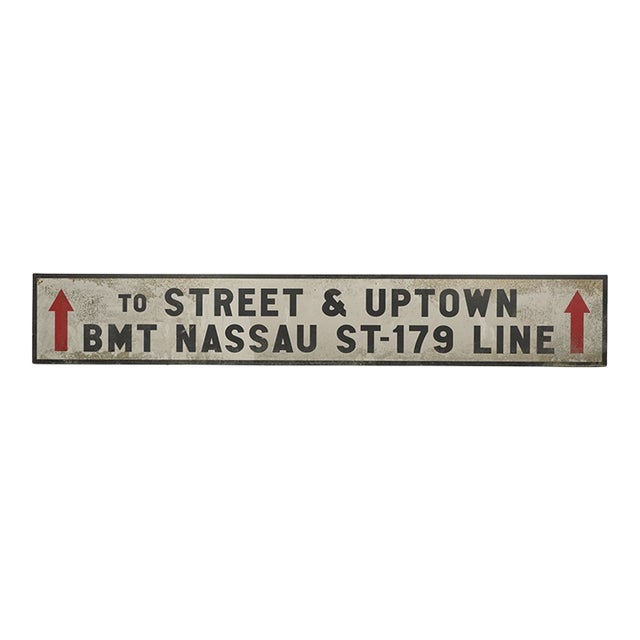 Reclaimed Marty Supreme BMT Nassau Movie Prop Sign For Sale