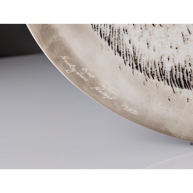 Ceramic Ceramic Plate by Oiva Toikka for Nuutajärvi, 1983 For Sale - Image 7 of 11