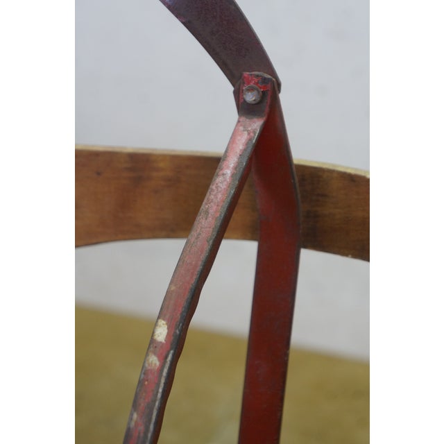 Mid Century Royal Racer Oak & Metal Sled Flexible Flyer Style Snow Sleigh For Sale - Image 10 of 18