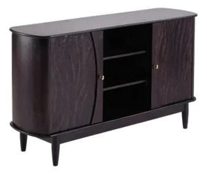 Loomlan Rhovira Wooden Dark Brown Tv Stand