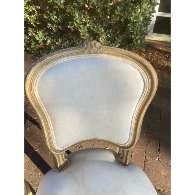 Antique French Provincial Side Chairs - Pair For Sale - Image 9 of 12