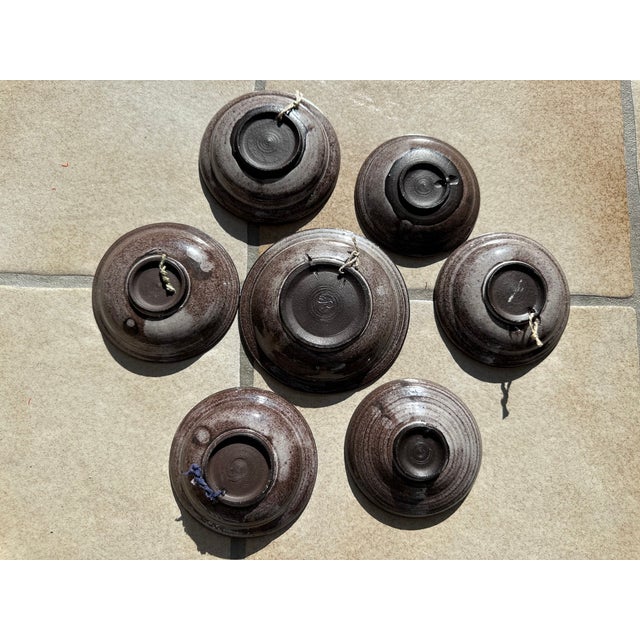 Small Studio Ceramic Wall Plates from Serocka, Germany, 1970s, Set of 7 For Sale - Image 4 of 11
