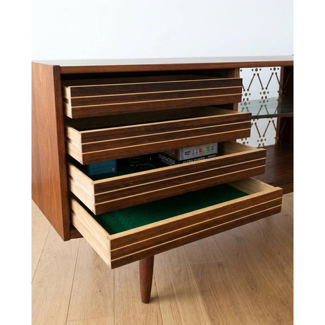 Vintage Danish Sideboard in Teak, 1950s For Sale - Image 4 of 5
