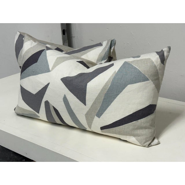 Modern Thom Filicia for Eastern Accents Sconset Lumbar Pillows, Pair For Sale - Image 3 of 12