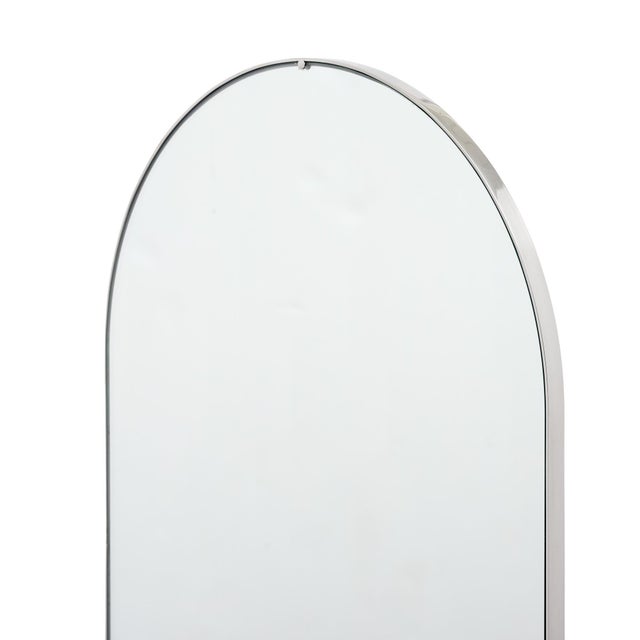 Metal Modernist, French Psyche Mirror, Chrome, Circa 1970 For Sale - Image 7 of 9