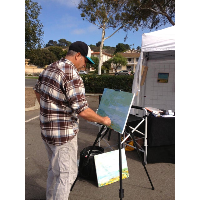 "Sun Sea Day" Contemporary Landscape Painting by Ben Junta, Framed For Sale - Image 4 of 10