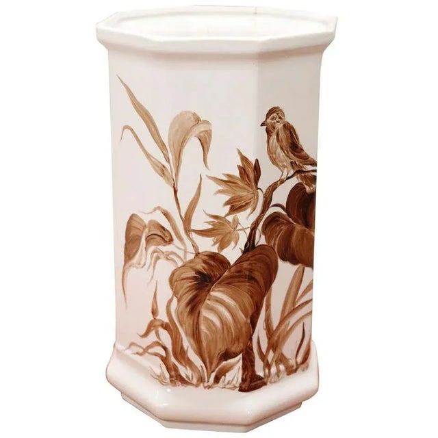 Ceramic Italian Hand Painted Ceramic Vase, 1980s For Sale - Image 7 of 7