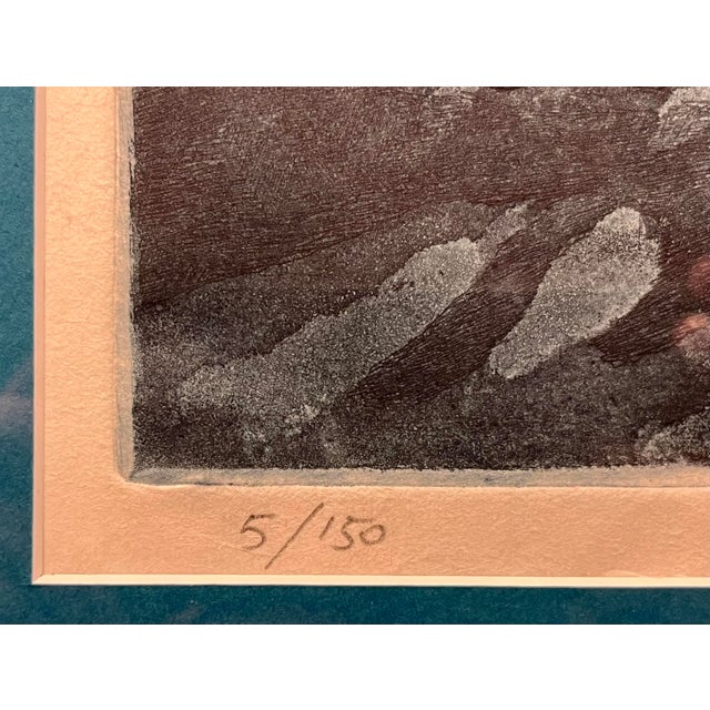 1980s Vintage 1986 Avi Thaw "Leaving the Bay” Limited Edition 5/150 Etching, Signed For Sale - Image 5 of 6