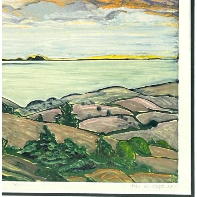 Vintage Ann Hogle Original Watercolor Landscape “Falkland Island” For Sale In Naples, FL - Image 6 of 8
