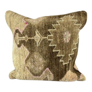 20 x 20 Rug Pillow Tranquil Lagoon Turkish Pillow Cushion Cover For Sale