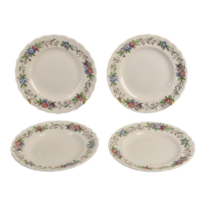 Vintage Spode Copeland England Felicity Floral Pattern 4 Dessert Plates #1 - Set of 4