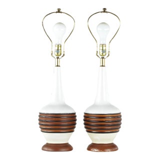 Mid Century Table Lamps - Pair For Sale