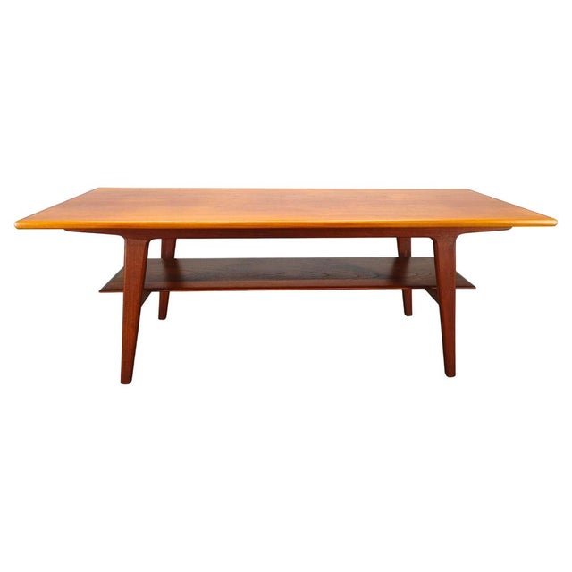 Danish Mid-Century Teak Coffee Table with Shelf, 1960s For Sale - Image 12 of 12