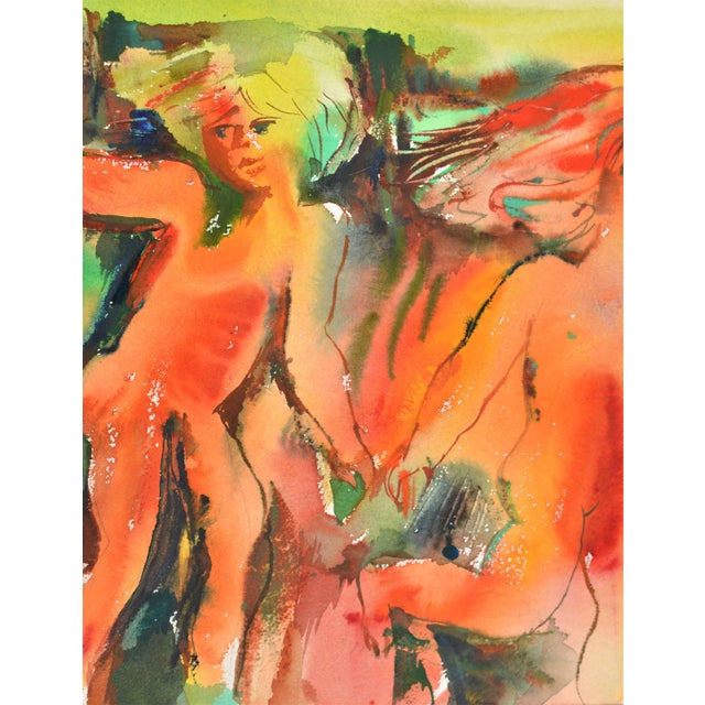 Malda Muizule, Nude Summer, 1971, Watercolor For Sale - Image 4 of 7