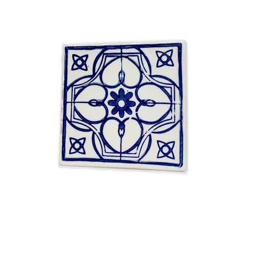 Chinese Contemporary Asian Blue and White Ceramic Coaster For Sale - Image 3 of 3