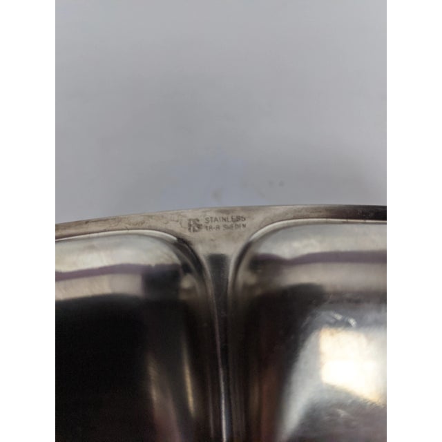 1960s 1960s Arthur Salm Vintage Stainless Nut Tray With Teak Handle For Sale - Image 5 of 6