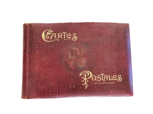 French Cartes Postales Leather Book