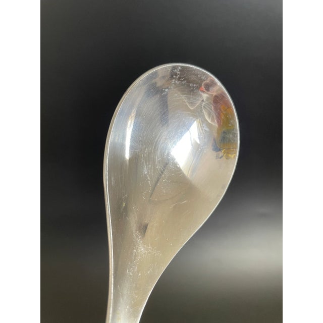 Mid Century Modern German Stainless With Wood Handle Salad Serving Set - Fork & Spoon For Sale - Image 4 of 10