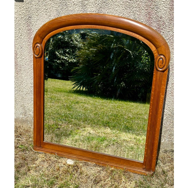 Brown Vintage Art Deco Mirror, 1930 For Sale - Image 8 of 14