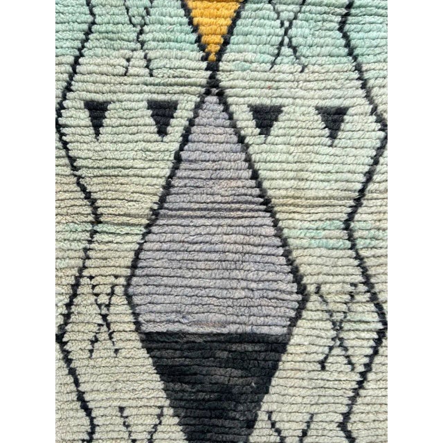 Moroccan Hand Knotted Moroccan Berber Pastel Colour Runner Rug For Sale - Image 3 of 10