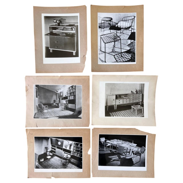 Black Original Photos of George Nelson Furniture, 1951, Set of 6 For Sale - Image 8 of 8