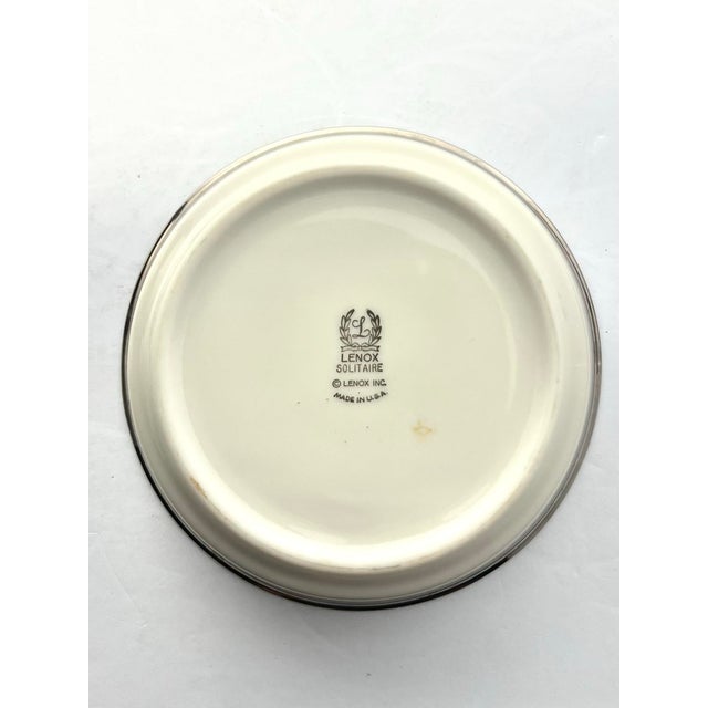 2000 - 2009 Contemporary Lenox “Solitaire” Bone China Dessert Bowls - Set of 4 For Sale - Image 5 of 5