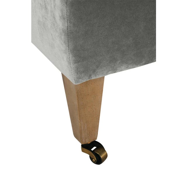 Not Yet Made - Made To Order Alcott Ottoman, Seal Velvet For Sale - Image 5 of 8