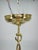 Vintage Czech Art Deco Brass and Opaline Glass Globe Pendant Light, 1920s For Sale - Image 10 of 15