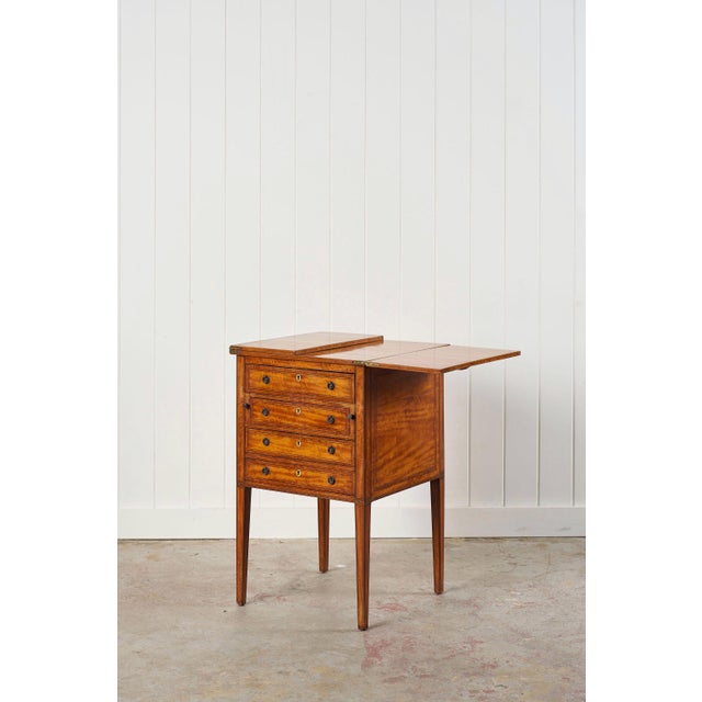 Early 19th Century Early 19th Century Mahogany Inlaid Writing Cabinet For Sale - Image 5 of 15