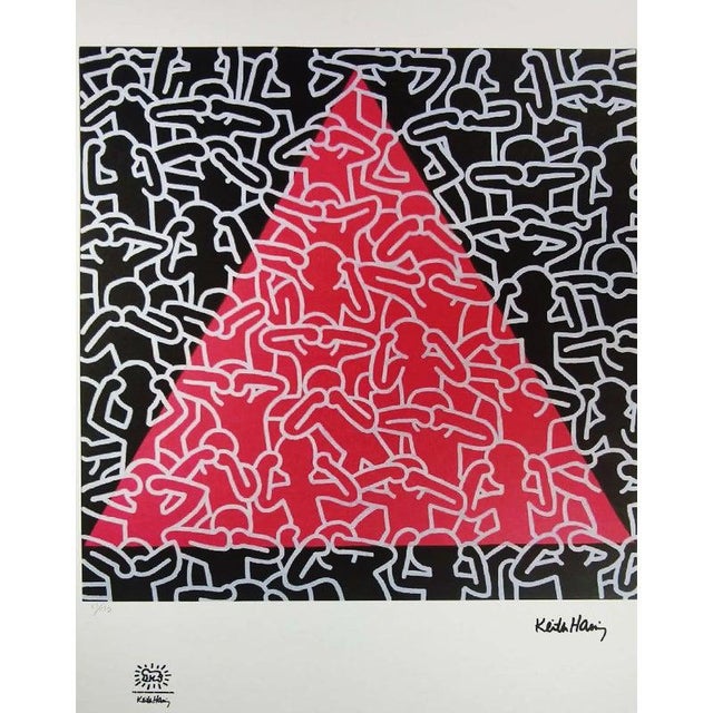 Keith Haring Limited Edition Lithograph Numbered in Pencil - 19 of 150 Authorization stamps: Impressed Oringinal Stamp...