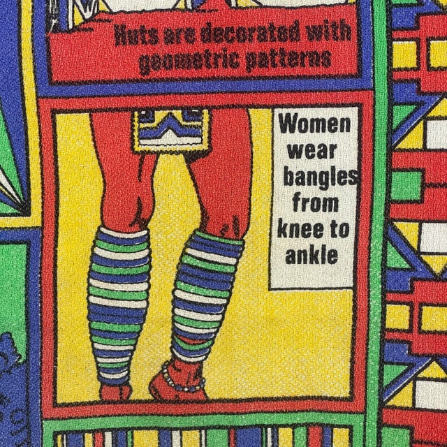 1970s Vintage 1970s World of the Ndebele Wall Hanging African Multicolor Decorative Textile For Sale - Image 5 of 13