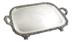 English Old Sheffield Fused Plate Tray Footed c 1810
