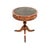 Wood Antique Yew Wood Leather Top Drum Table, 1950s For Sale - Image 7 of 7