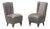 Vintage Fabric and Wooden Chairs, 1950s, Set of 2 For Sale