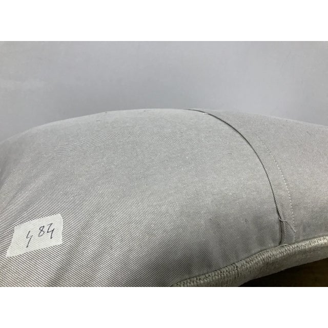 1960s Turkish Vintage White Hemp Ethnic Lumbar Pillow For Sale - Image 5 of 6