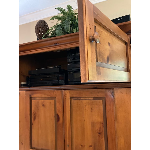 Brown 1990s Romweber Solid Wood Storage Cabinet, Media Console, Dresser-Style Chest – Pine For Sale - Image 8 of 8