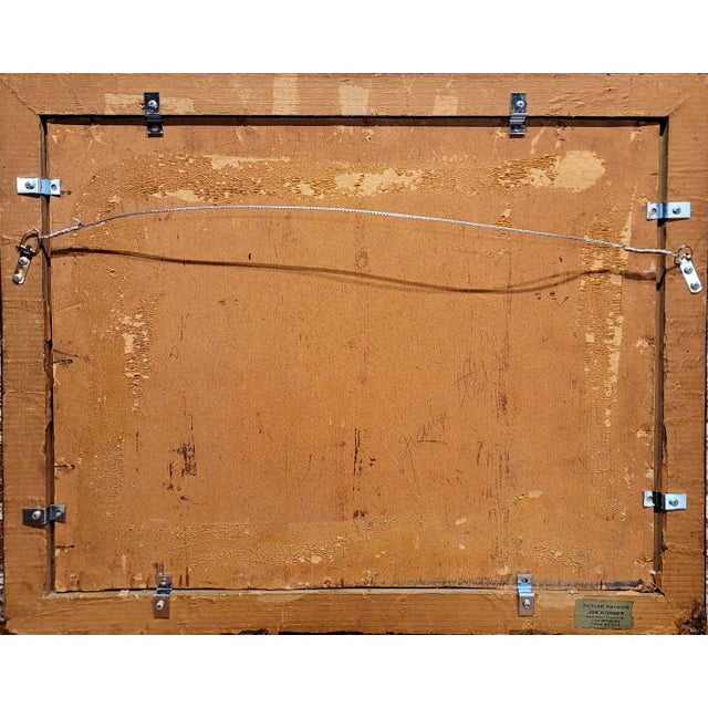 Forest Green James Elwood Webb - 1934 California Landscape With Large Oak Trees -Oil Painting For Sale - Image 8 of 8