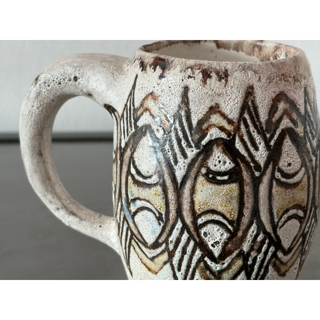 Ceramic Maritime Mug with Stylized Fish Motifs from Rügen Keramik, 1970 For Sale - Image 7 of 18